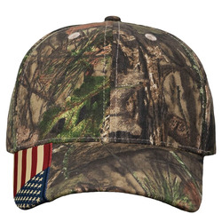 Camo Woven USA Flag Cap