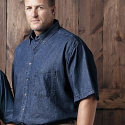 Denim Short Sleeve Shirt Tall Sizes