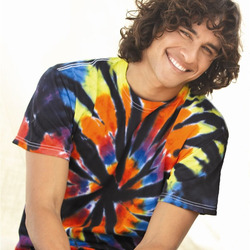 Rainbow Cut-Spiral Tie-Dyed T-Shirt