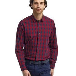 Mulligan Check Long-Sleeve Cotton Shirt