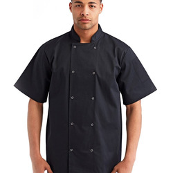 Ten Studded Front Chef Short Sleeve Coat