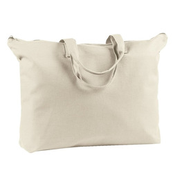Canvas Zippered Book Tote