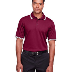 CrownLux Performance® Plaited Tipped Polo