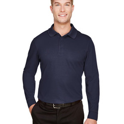 CrownLux Performance® Tall Plaited Long Sleeve Polo