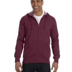 Heathered Full-Zip Hooded Sweatshirt