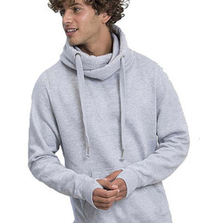 Cross Neck Hooded Sweatshirt