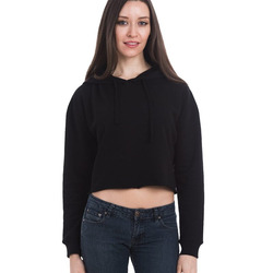 Women's Cropped Fleece Hooded Sweatshirt