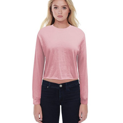 Women's Long-Sleeve Crop Boyfriend T-Shirt