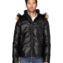 Vegan Leather Puffer Jacket