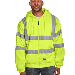 Berne Hi-Vis Class 3 Lined Hooded Sweatshirt
