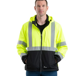 Hi-Vis Class 3 Hooded Soft Shell Jacket