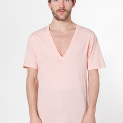 6456 Sheer Jersey V-Neck S/S Summer T-Shirt