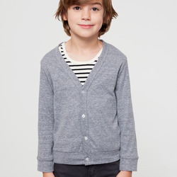 BR100 Toddler Tri-Blend Rib Cardigan
