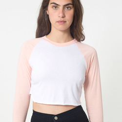 RSABB354 Poly-Cotton Cropped 3/4 Sleeve Raglan
