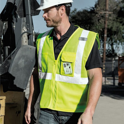 Clear ID Vest with Zipper Closure