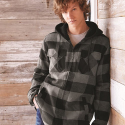 Quilted Flannel Hooded Jacket