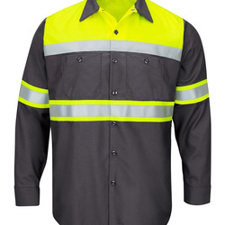 Hi-Visibility Colorblock Ripstop Long Sleeve Work Shirt - Tall Sizes