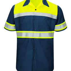 Hi-Visibility Colorblock Ripstop Short Sleeve Work Shirt - Tall Sizes