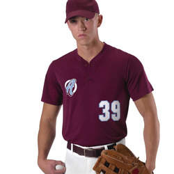 Baseball Two Button Henley Jersey