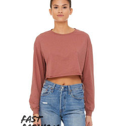 FWD Fashion Women's Crop Long Sleeve Tee