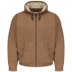 Brown Duck Hooded Jacket - EXCEL FR® ComforTouch® - Tall Sizes