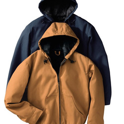 Blended Duck Zip-Front Hooded Jacket