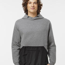 Mixed Media Hooded Sweatshirt
